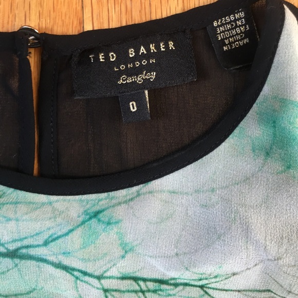 Ted Baker silk graphic short sleeve top - Picture 3 of 8